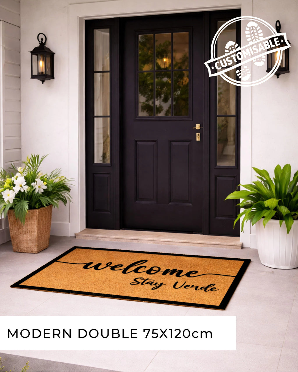 Custom Airbnb Welcome Border Doormat - Personalised Doormat
