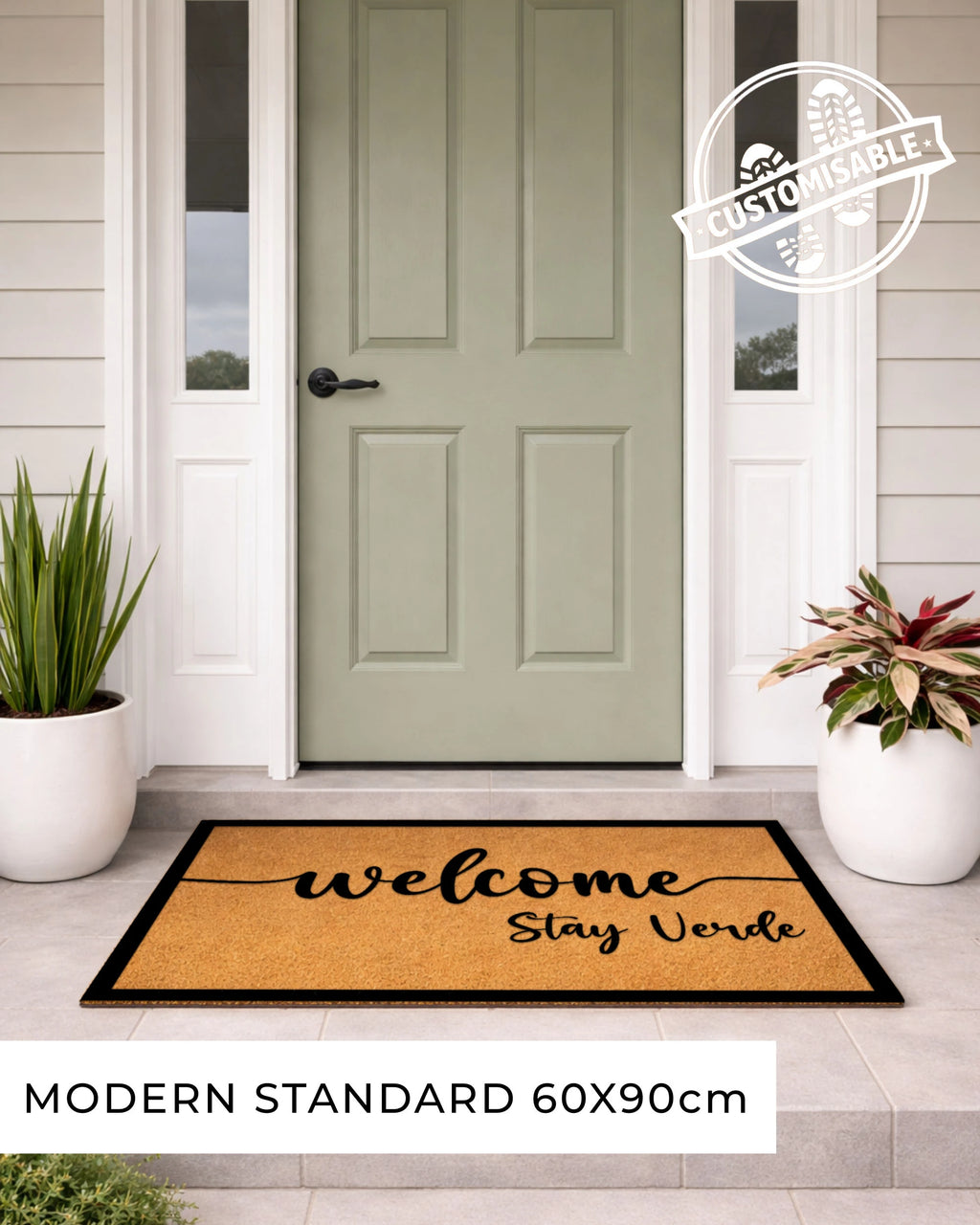 Custom Airbnb Welcome Border Doormat - Personalised Doormat