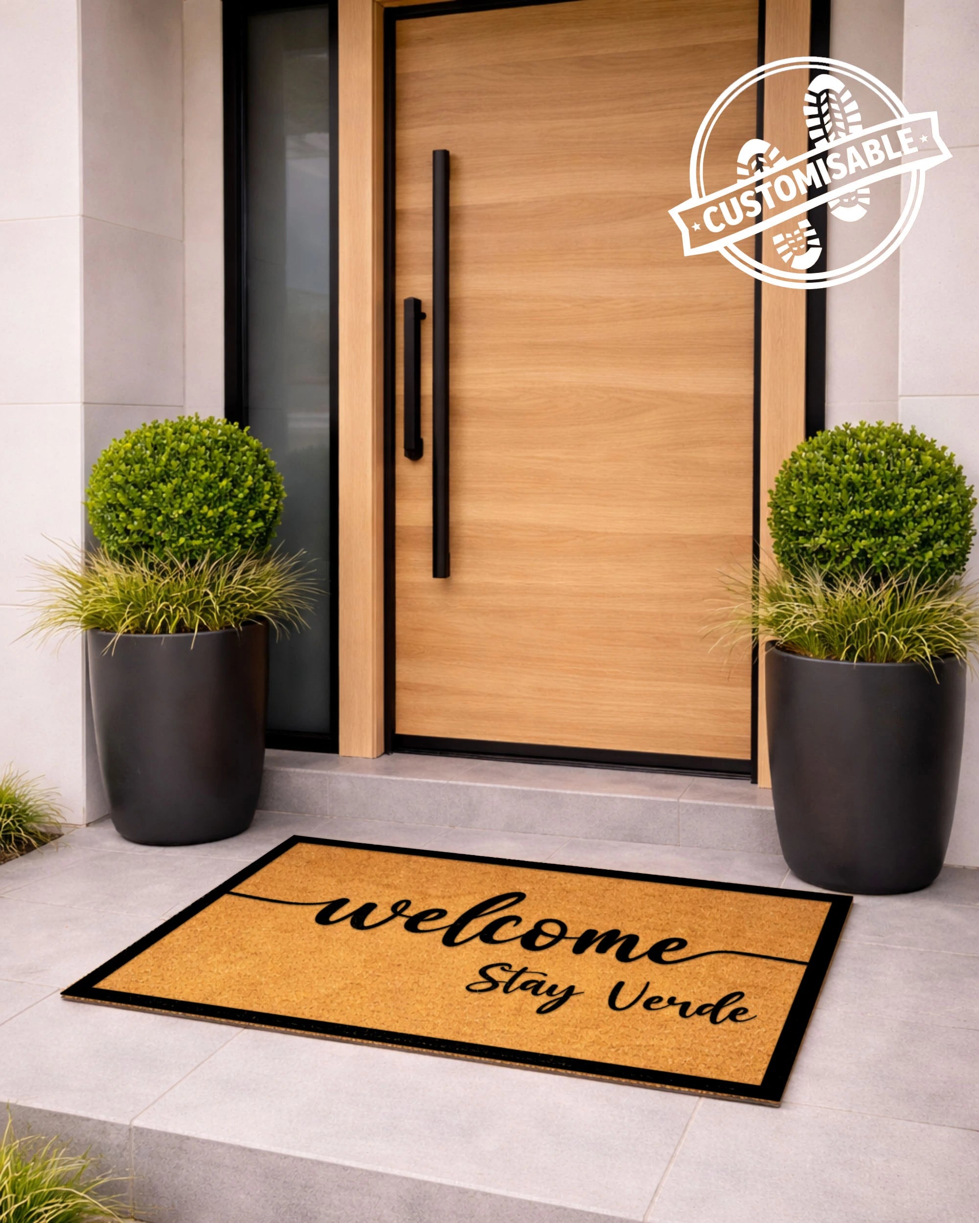 Custom Airbnb Welcome Border Doormat - Personalised Doormat