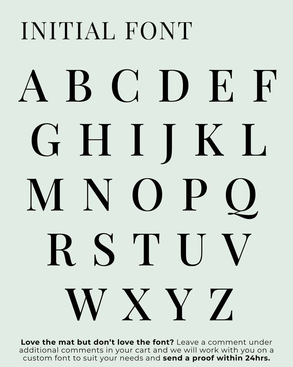 Black alphabet letters on a light gray background